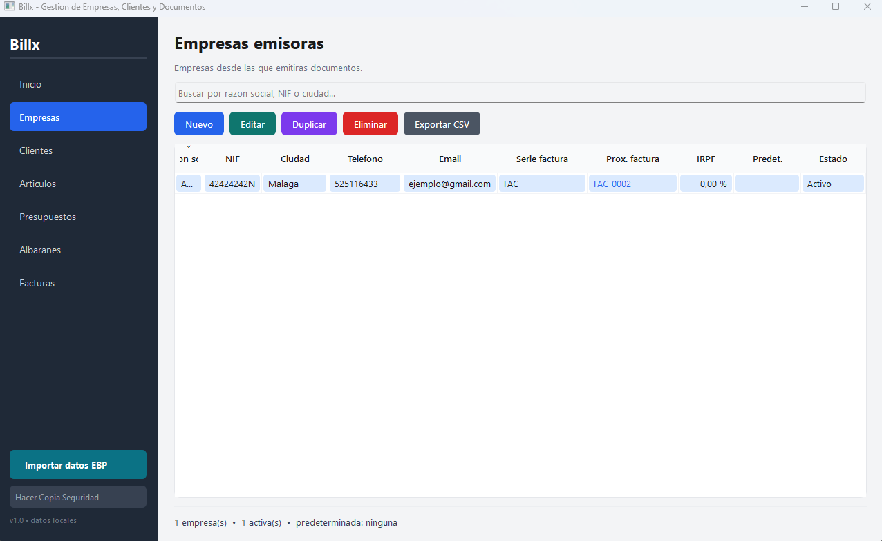Creación de un presupuesto