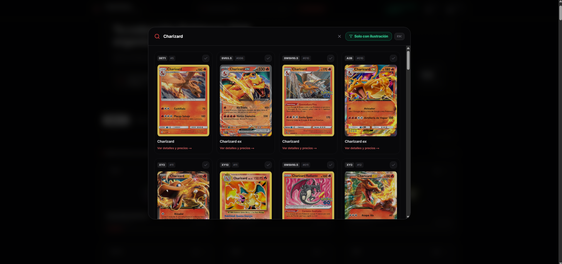Colección de cartas