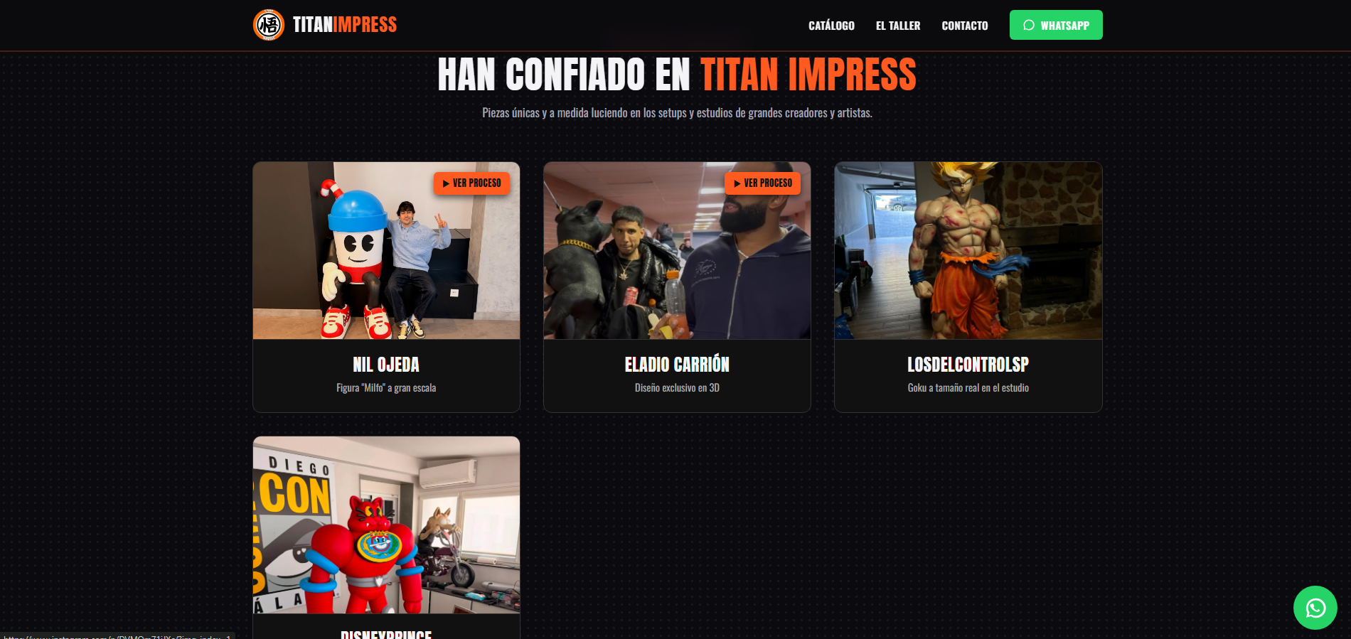 Sección de TitanImpress